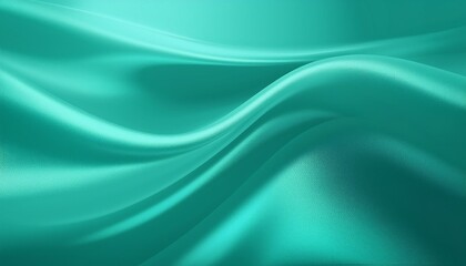 Obraz premium Light teal jade sea turquoise agua mint blue green abstract background. Silk satin fabric. Glitter shimmer. Color gradient. Line stripe wave. Drapery curtain. Elegant subtle. Blank design. Wide banne