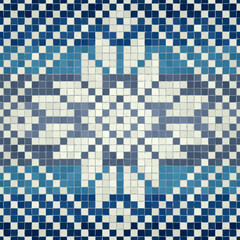 Scandinavian style seamless mosaic tiles pattern