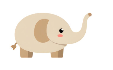 Fototapeta premium A cute cartoon elephant