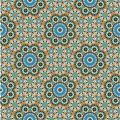 Seamless arabic ornament based on traditional arabic art. Geometric mosaic.	
