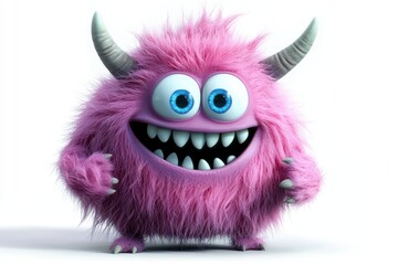 Fototapeta premium Quirky mascot design featuring a whimsical monster.