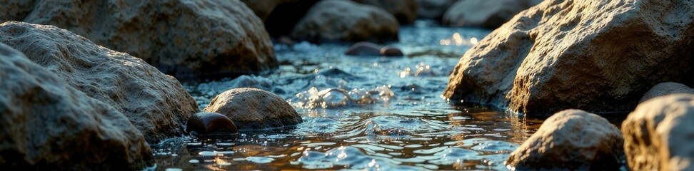 Piedras de rio cubiertas con caparazones de moluscos, wildlife, rocks