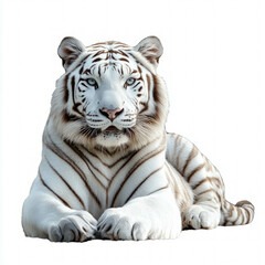 Obraz premium White Tiger Isolated