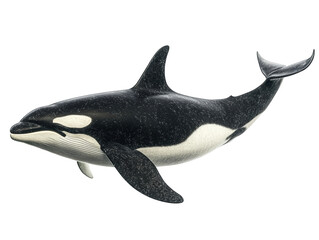 Isolated Orca Whale with Side View in Natural Habitat