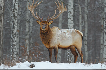 Fototapeta premium Elk Winter