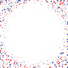 Red white and blue stars on a white background. USA. Independence Day. Eps 10