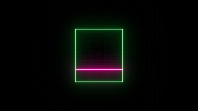 QR Code Scanning and reader app on black background. Scanning the QR code icon animation, QR code being scanning concept. lock secure security icon.