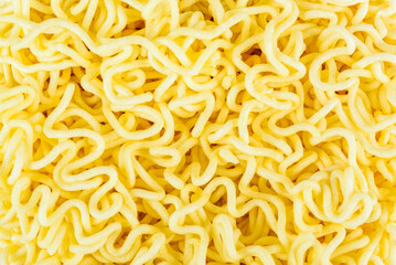 Full frame of instant noodles as background or texture.