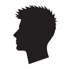 silhouette of a person with a head