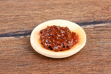 Thick teriyaki sauce for instant noodles.
