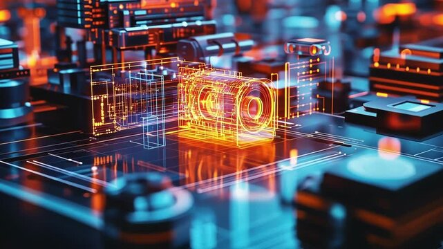 A quality assurance spet using an AR overlay to compare realtime scans of products against digital specifications sharing insights with the production team through interactive visual