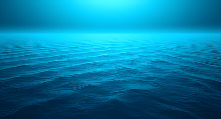 Obraz premium Deep blue ocean, Underwater Sea Deep Abyss With Blue Sunlight