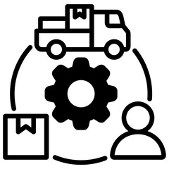 Obraz premium Supply Chain Management Icon