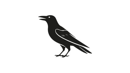 crow shape vector illustration