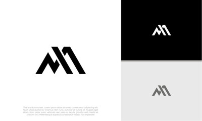 Obraz premium Initials M logo design. Initial Letter Logo. Innovative high tech logo template. 