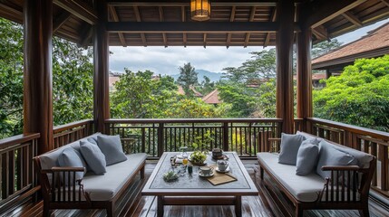 Scenic Balcony with Mountain Views