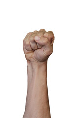 fist isolated on white background