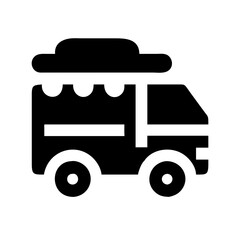 Food Truck icon black vector 