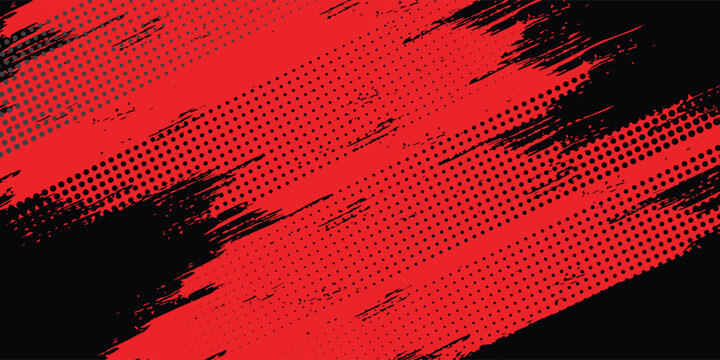 Grunge texture effect background. Distressed rough dark abstract textured. Black isolated on red. Graphic design element vintage style decoration concept grunge vector red black modern vector