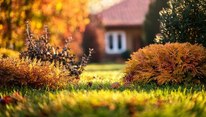 Naklejka premium Jesienny ogród 