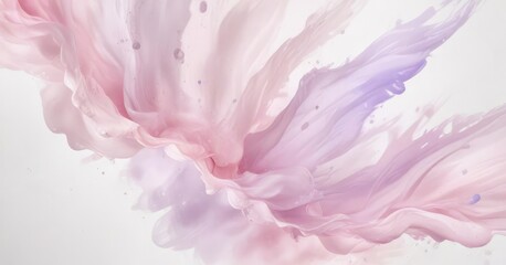 Obraz premium Soft watercolor texture with shades of pale pink and lavender on a white background, lavender shades, abstract design