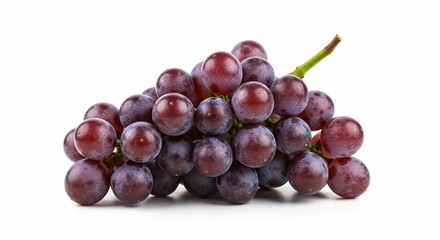 Fresh Red Grapes Bunch Isolated Healthy Fruit Food Photography