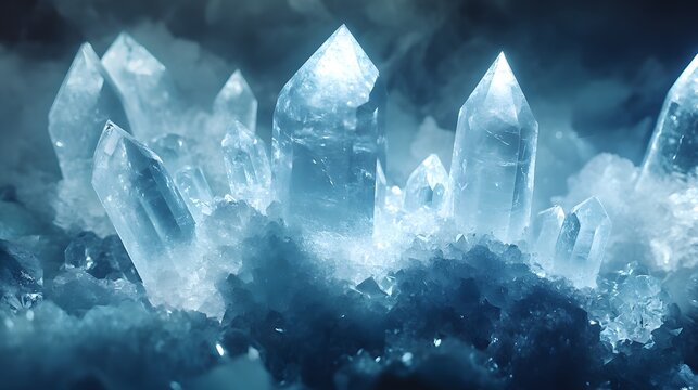 An Elegant Serene Moonstone Crystal Background Ideal for Evoking Calmness and Promoting Relaxation