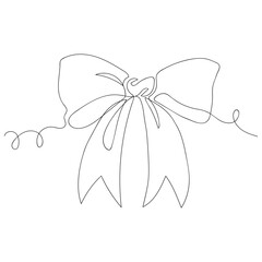 An Elegant Gift Bow Illustration Perfectly Designed for Celebrations and Present Wrapping Needs