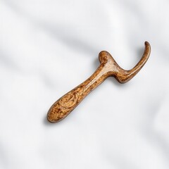 Intriguing Wooden Hand Tool With A Curved Hook