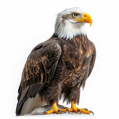Obraz premium Majestic eagle in focus forest habitat wildlife photography natural environment close-up view symbol of freedom