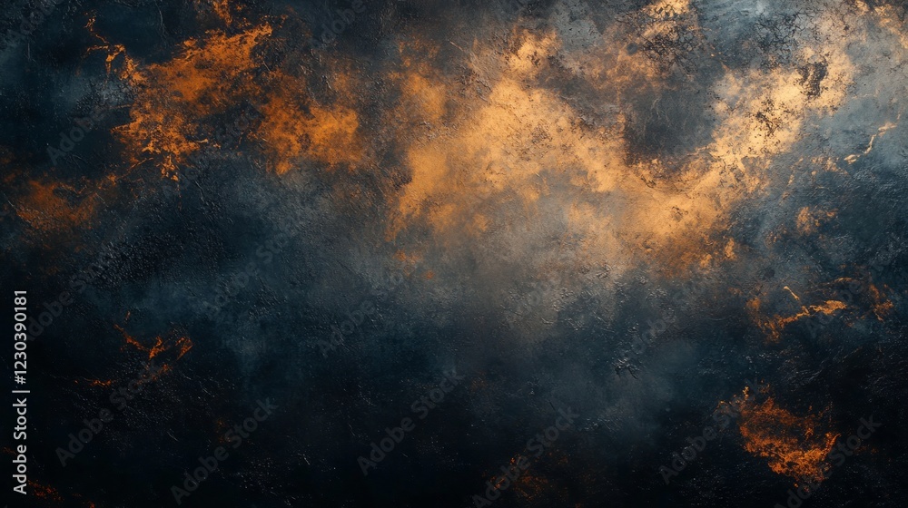 Aufkleber swirling soft clouds of orange and gray fill the canvas, evoking a sense of mystery and depth. the d
