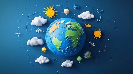 Fototapeta premium Weather Day Banner: Celebrating Meteorological Awareness