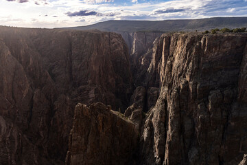 Beautiful landscape view of Black Canyon of the Gunnison National Park in Colorado.