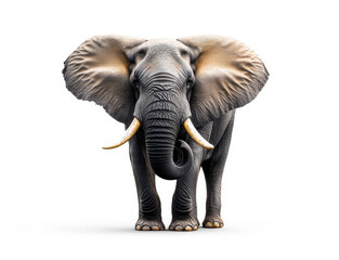 Obraz premium Elephant Standing on Transparent Background