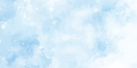 Defocused and blurry wet ink effect sky blue color watercolor background, blurred and grainy Blue powder explosion on white background, Classic hand painted Blue watercolor background for design.
