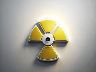 Fototapeta premium Radiation Warning Sign: Blank Background Safety Hazard Symbol Stock Photo
