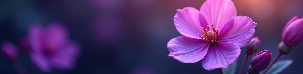 Fototapeta premium Majestic purple flower blooms with intricate details, flower, blossom