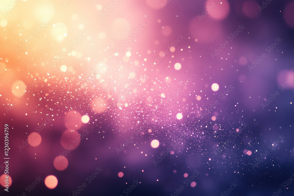 Aufkleber Abstract background with bokeh lights and glowing particles, creating a magical and dreamy atmosphere.