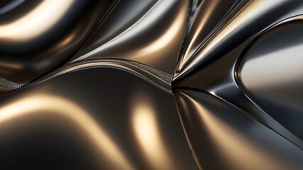 a metallic surface that reflects light in a gentle gradient.
