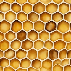 Intricate Honeycomb Texture Golden Hexagonal Pattern