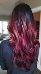 Silky Ombre Hair with Vibrant Gradient Color