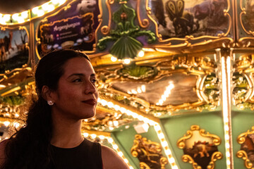 Woman on the carousel