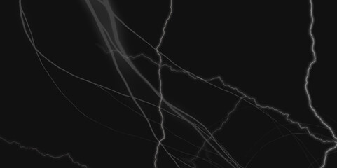 Thunder Stock Image In Black Background. Massive lightning bolt with branches isolated on black background.