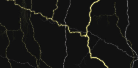 Thunder Stock Image In Black Background. Massive lightning bolt with branches isolated on black background.