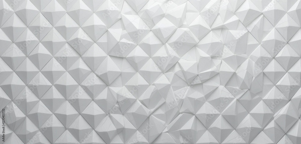 Poster white geometric abstract background with a 3d polygonal pattern giving depth and texture to the over
