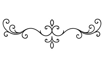 Intricate Baroque Scrollwork Ornament - Vintage Antique Style (SVG)