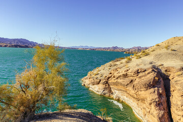 Lake Havasu from a trail in Cattail Cove State Park