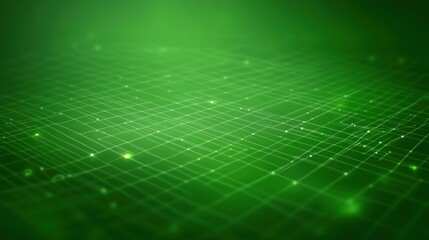 Naklejka premium Abstract green grid network background.