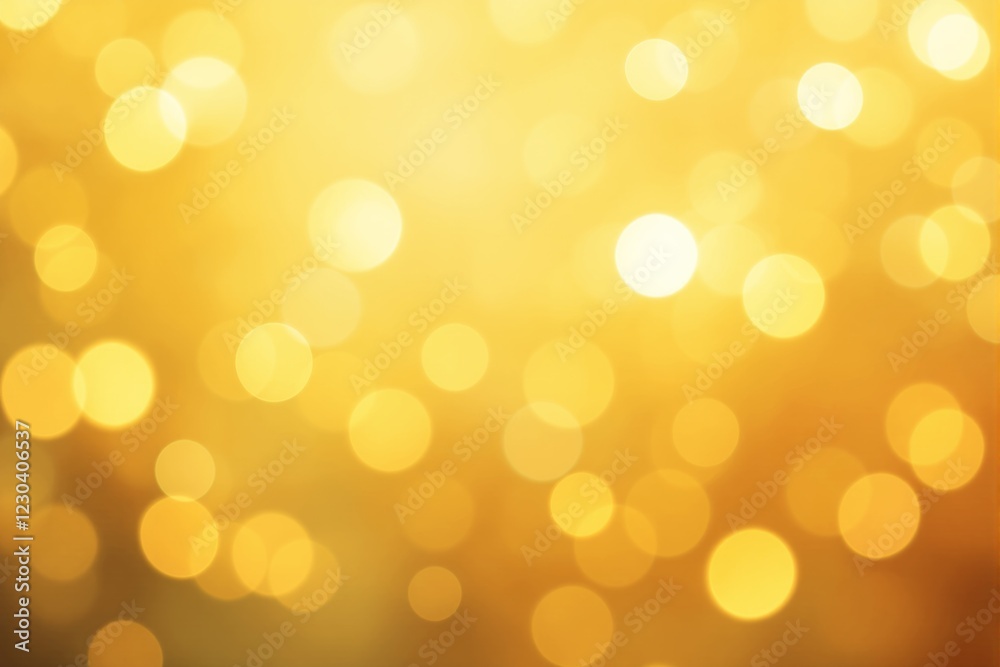 Poster Golden bokeh lights on soft blurred background.