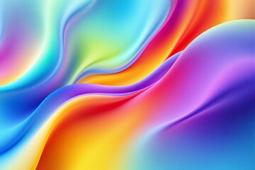 Fototapeta premium Abstract colorful gradient waves with flowing curves and vibrant hues on a textured background.